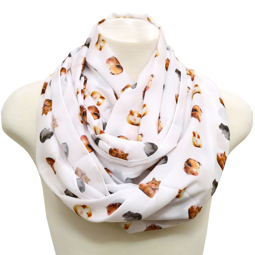 Hamster infinity scarf birthday gifts for women